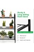 Planters, Stands & Window Boxes| WELLFOR 33.5-in H x 28-in W Black Indoor/Outdoor Rectangular Steel Plant Stand - LZ94614
