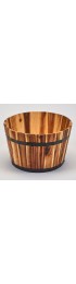 Planters, Stands & Window Boxes| Worth Imports Extra Large (65+-Quart) 18-in W x 18-in H Natural Oil Wood Barrel with Drainage Holes - GY00402