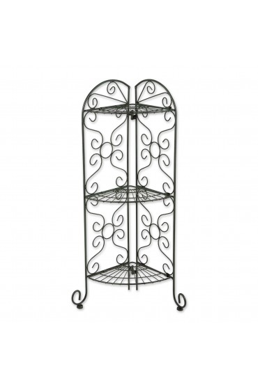 Planters, Stands & Window Boxes| Zingz & Thingz 30.25-in H x 9-in W Corner Indoor/Outdoor Corner Cast Iron Plant Stand - DF25207
