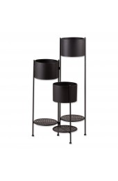 Planters, Stands & Window Boxes| Zingz & Thingz 37-in H x 17.5-in W 3-tier Barrel Indoor/Outdoor Round Cast Iron Plant Stand - ZM73843