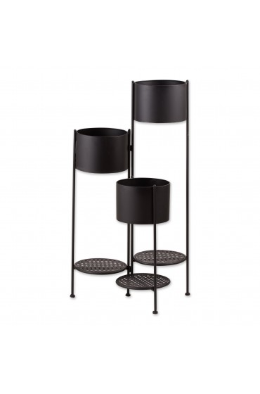 Planters, Stands & Window Boxes| Zingz & Thingz 37-in H x 17.5-in W 3-tier Barrel Indoor/Outdoor Round Cast Iron Plant Stand - ZM73843