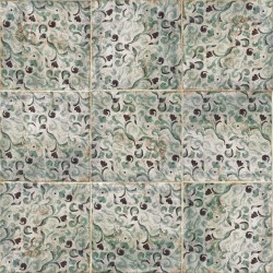 Tile| Artmore Tile Haven 25-Pack Deco Green 8-in x 8-in Polished Ceramic Stone Look Wall Tile - GC41148