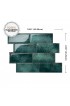 Tile| Smart Tiles Peel and Stick Backsplash Metro Medina 4-Pack Green 8-in x 12-in Glossy Resin Brick Subway Peel & Stick Wall Tile - IO47230