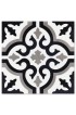 Tile| Villa Lagoon Tile Fiore C Sencillo 16-Pack 8-in x 8-in Unglazed Cement Patterned Floor and Wall Tile - HF83967