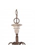 Chandeliers| LNC Royal 6-Light Distressed White and Bronze Coffee Gold Vintage Chandelier - ZA41546