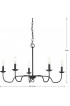 Chandeliers| Progress Lighting Canebrake 5-Light Matte Black Farmhouse Chandelier - QD38665