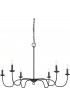 Chandeliers| Progress Lighting Canebrake 6-Light Matte Black Farmhouse Chandelier - HB83104
