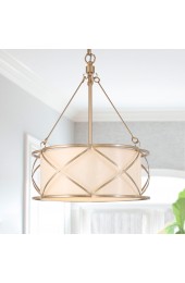 Chandeliers| Uolfin Imogen 3-Light Polished Gold with Fabric Shape Modern/Contemporary Chandelier - AS68673