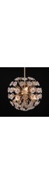 Chandeliers| Uolfin Olivia 6-Light Matte Gold and Crystal Topping Globe Mid-century Modern/Contemporary Crystal Chandelier - XU81573