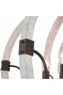 Chandeliers| Uolfin Pristine 6-Light Weathered White and Rustic Bronze Coastal Cage Chandelier - RU02065