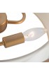 Flush Mount Lighting| Uolfin Imogen 3-Light 14-in Polished Gold and White Fabric Shape Semi-flush Mount Light - PX95227
