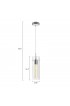 Pendant Lighting| Cedar Hill Nickel Modern/Contemporary Clear Glass Cylinder LED Pendant Light - ES57210