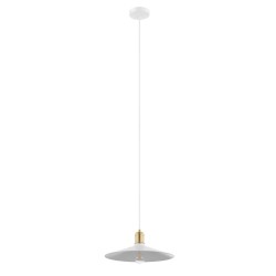 Pendant Lighting| EGLO Bridport White, Gold Transitional Dome Pendant Light - IW11045