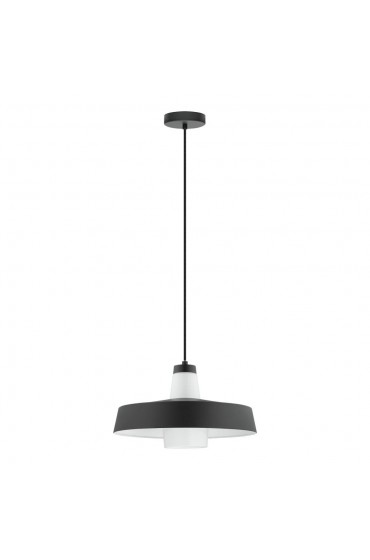 Pendant Lighting| EGLO Tabanera Black/White Modern/Contemporary White Glass Bowl Pendant Light - ME26311