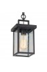 Pendant Lighting| LNC Pict Matte Black and Clear Seeded Glass Modern/Contemporary Clear Glass Lantern LED Mini Outdoor Pendant Light - OR56208