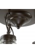 Pendant Lighting| Uolfin Hilo 3-Light 11.8-in H Industry Black Flush Mount Ceiling Light with Mason Jar - GG38663