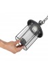 Pendant Lighting| Uolfin Luxe Matte Black Mid-century Seeded Glass Lantern Mini Outdoor Pendant Light - PG35739