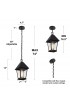 Pendant Lighting| Uolfin Nero Matte Black Mid-century Clear Glass Lantern Mini Outdoor Pendant Light - QR16097
