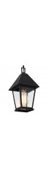 Pendant Lighting| Uolfin Nero Matte Black Mid-century Clear Glass Lantern Mini Outdoor Pendant Light - CR26796