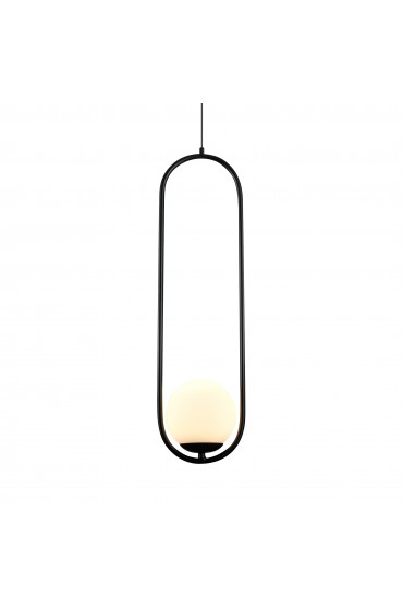 Pendant Lighting| VONN Lighting Capri Black Modern/Contemporary Frosted Glass Geometric LED Mini Pendant Light - RN00037
