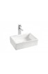 Bathroom Sinks| American Imaginations White Ceramic Vessel Rectangular Modern Bathroom Sink (14.12-in x 20-in) - JP22619