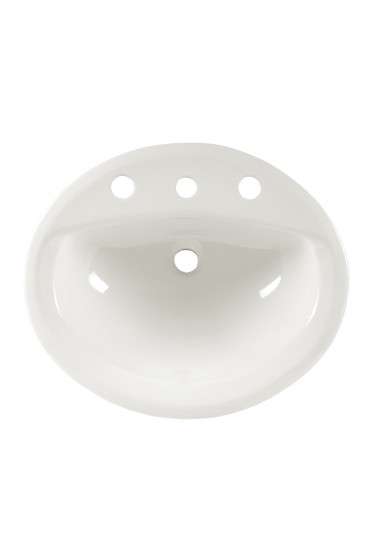 Bathroom Sinks| American Standard White Drop-In Oval Traditional Bathroom Sink (17.375-in x 20.375-in) - JH06335