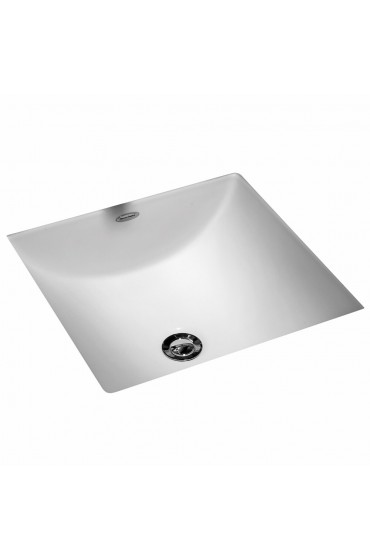 Bathroom Sinks| American Standard White Undermount Square Modern Bathroom Sink with Overflow Drain (16-in x 16-in) - DL98980