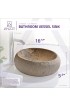 Bathroom Sinks| ANZZI Livy Cream Marble Stone Vessel Round Modern Bathroom Sink Drain Included (16.5-in x 16.5-in) - VT18512