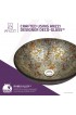Bathroom Sinks| ANZZI Stellar Arctic Blaze Tempered Glass Vessel Round Modern Bathroom Sink Drain Included (16.5-in x 16.5-in) - VR03260