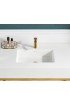 Bathroom Sinks| ANZZI Ventura Brushed Gold Resin Drop-In Rectangular Transitional Bathroom Sink with Overflow Drain (36-in x 22-in) - GN51192
