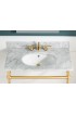 Bathroom Sinks| ANZZI Verona Brushed Gold Marble Drop-In Rectangular Transitional Bathroom Sink with Overflow Drain (36-in x 22-in) - HS20313