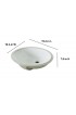 Bathroom Sinks| AquaSource White Undermount Oval Traditional Bathroom Sink with Overflow Drain (19.2-in x 16.3-in) - VV88465