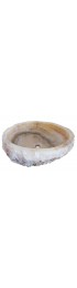 Bathroom Sinks| Eden Bath Jurrassic Onyx Stone Vessel Oval Rustic Bathroom Sink (24-in x 20-in) - PX54581