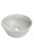 Bathroom Sinks| Eden Bath Light Gray Concrete Vessel Round Modern Bathroom Sink (15.75-in x 15.75-in) - YS38261