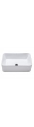 Bathroom Sinks| Elanti White Vessel Rectangular Modern Bathroom Sink (18.75-in x 14.5-in) - HP70653