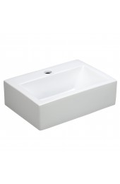 Bathroom Sinks| Elanti White Wall-mount Rectangular Modern Bathroom Sink (16.75-in x 12-in) - WN41068