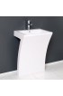 Bathroom Sinks| Fresca Quadro White Acrylic Vessel Rectangular Modern Bathroom Sink (22.5-in x 22.5-in) - HG58754