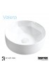 Bathroom Sinks| Karran Valera White/Glossy Vessel Round Modern Bathroom Sink (16-in x 16-in) - PI62957