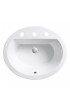 Bathroom Sinks| KOHLER Bryant White Drop-In Oval Bathroom Sink with Overflow Drain (20.125-in x 16.5-in) - XV27410