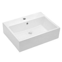 Bathroom Sinks| Lordear Porcelain vanity sink White Ceramic Vessel Rectangular Modern Bathroom Sink (20-in x 18-in) - RQ54787