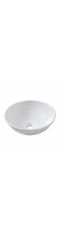 Bathroom Sinks| Lordear Porcelain vanity sink White Ceramic Vessel Round Modern Bathroom Sink (13-in x 13-in) - IM44681