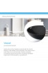 Bathroom Sinks| MR Direct Black Granite Vessel Round Modern Bathroom Sink with Faucet Drain Included (16.5-in x 16.5-in) - KO45601