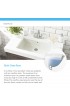 Bathroom Sinks| MR Direct White Porcelain Drop-In Oval Traditional Bathroom Sink with Overflow Drain Included (19.5-in x 15.38-in) - RX78458