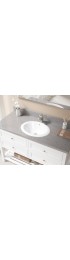 Bathroom Sinks| MR Direct White Porcelain Drop-In Oval Traditional Bathroom Sink with Overflow Drain Included (19.5-in x 15.38-in) - RX78458