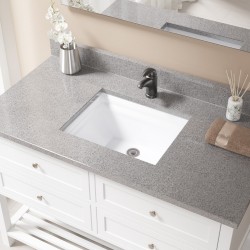 Bathroom Sinks| MR Direct White Porcelain Undermount Rectangular Traditional Bathroom Sink with Overflow Drain Included (21.5-in x 18.38-in) - IF29222