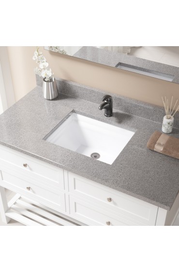 Bathroom Sinks| MR Direct White Porcelain Undermount Rectangular Traditional Bathroom Sink with Overflow Drain Included (21.5-in x 18.38-in) - IF29222