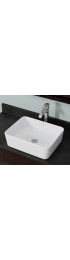 Bathroom Sinks| MR Direct White Porcelain Vessel Rectangular Traditional Bathroom Sink (19.13-in x 14.75-in) - GX97789