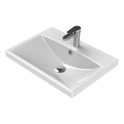 Bathroom Sinks| Nameeks Elite White Ceramic Wall-mount Rectangular Modern Bathroom Sink with Overflow Drain (23.62-in x 17.72-in) - BE26985