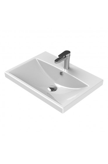 Bathroom Sinks| Nameeks Elite White Ceramic Wall-mount Rectangular Modern Bathroom Sink with Overflow Drain (23.62-in x 17.72-in) - BE26985