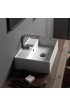Bathroom Sinks| Nameeks Teorema 2 White Ceramic Wall-mount Rectangular Modern Bathroom Sink with Overflow Drain (19.88-in x 15.2-in) - RH52722